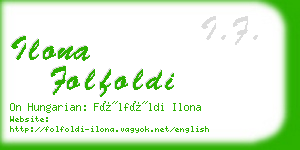 ilona folfoldi business card